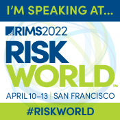 I'm speaking at RISKWORLD