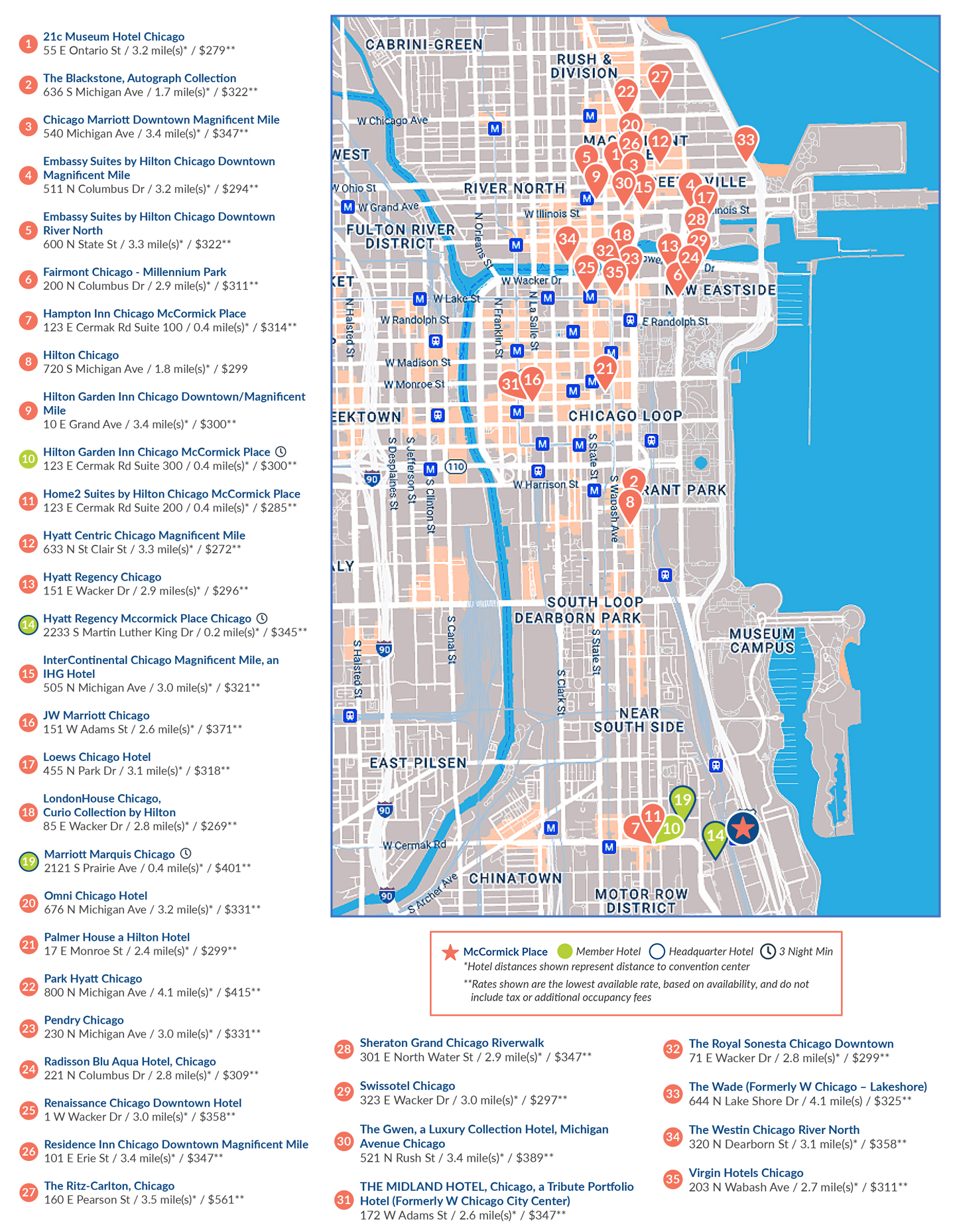 San Diego hotel map